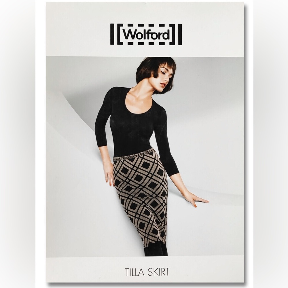WOLFORD Tilla Pencil Skirt Black & Carnelian M